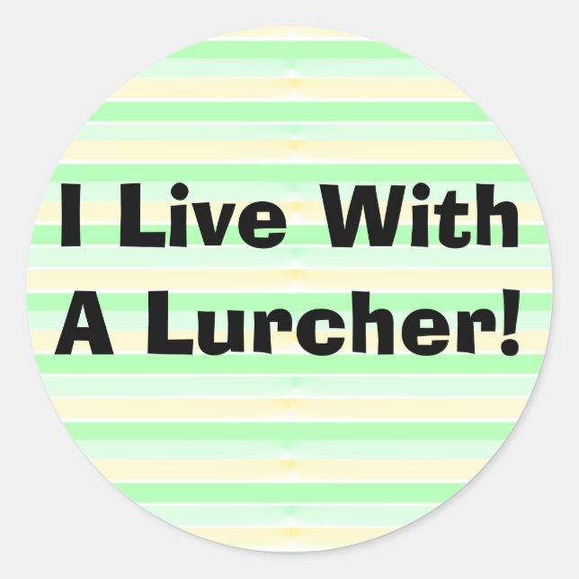 Adesivo Redondo Eu Moro Com Um Vestido De Lurcher (Frente)