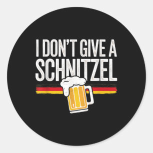 Adesivo Redondo Eu Não Dou Uma Cerveja Alemã Schnitzel Engraçada _