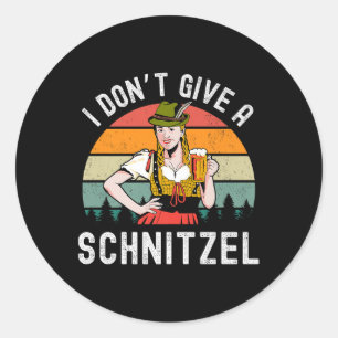 Adesivo Redondo Eu Não Dou Uma Cerveja Schnitzel Wurst Engraçado A