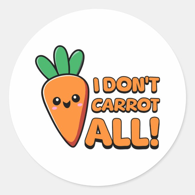 Adesivo Redondo Eu não estrago tudo! Cenoura Coca (Frente)