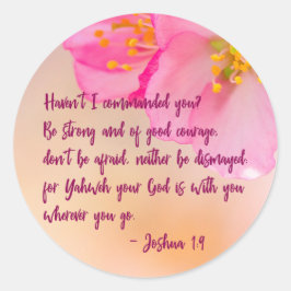 Adesivo Redondo Eu Não Lhe Chamei Christian Floral?