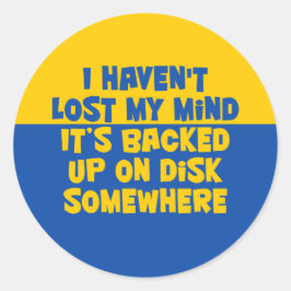 Adesivo Redondo Eu não perdi a cabeça.