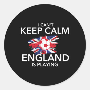 Adesivo Redondo Eu Não Posso Manter a Calma a Inglaterra Está Joga