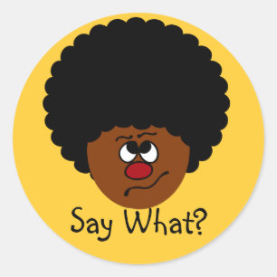 Adesivo Redondo Eu não posso ouvi-lo direito; por favor, repita is
