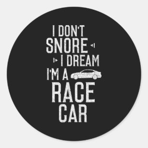 Adesivo Redondo Eu Não Riso Eu Sonho Um Carro Race Engraçado