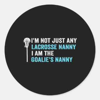 Adesivo Redondo Eu não sou apenas uma vovó Lacrosse, Goalie Nanny