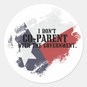 Adesivo Redondo Eu não sou coprecursor com o Governo Sticker