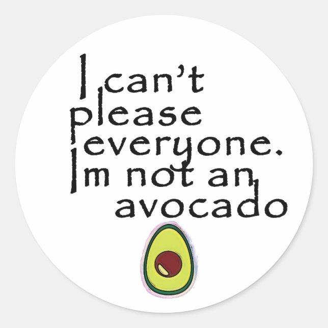 Adesivo Redondo Eu não sou um Avocado! (Frente)