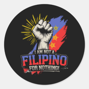 Adesivo Redondo Eu Não Sou Um Filipino Por Nada Que Defenda Sa