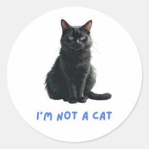 Adesivo Redondo Eu não sou um gato