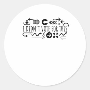 Adesivo Redondo Eu não votei a favor