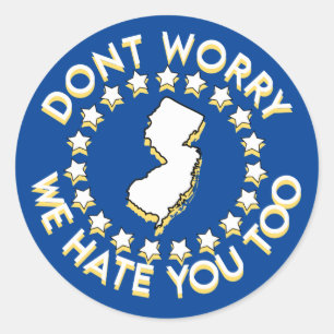 ADESIVO REDONDO EU ODEIO NOVA JERSEY