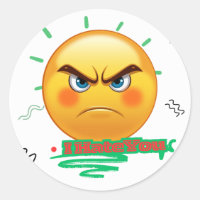 Eu Odeio Você Sticker de Emoji Irritado