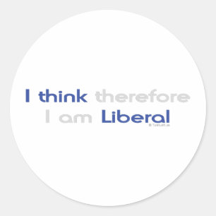 ADESIVO REDONDO EU PENSO QUE CONSEQÜENTEMENTE EU SOU LIBERAL
