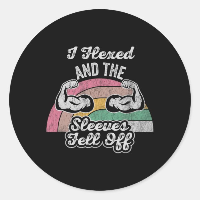 Adesivo Redondo Eu Pisquei E As Capas Caiu (Frente)