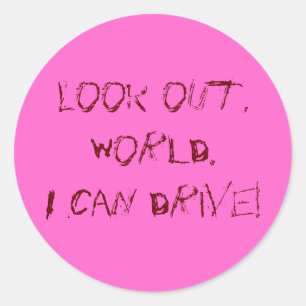 Adesivo Redondo Eu posso conduzir!