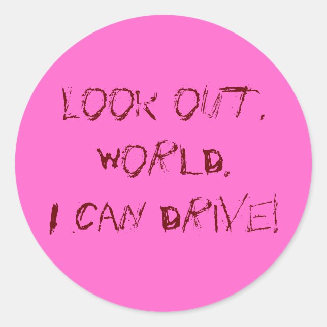 Adesivo Redondo Eu Posso Dirigir! (Frente)