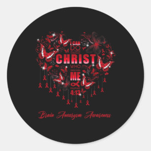 Adesivo Redondo Eu Posso Fazer Tudo Causando Consciência Do Aneuri