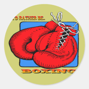 Adesivo Redondo Eu Preferencialmente estar boxing