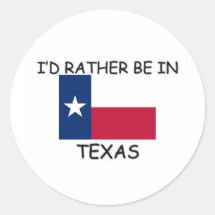 Adesivo Redondo Eu preferencialmente estaria em Texas