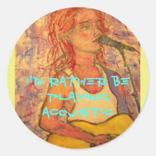 Adesivo Redondo eu preferencialmente estaria jogando a menina