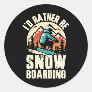 Adesivo Redondo Eu Preferencialmente Snowboard Adventure Win