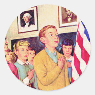 Adesivo Redondo Eu prometo a fidelidade à bandeira