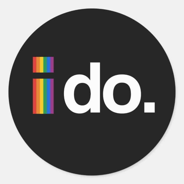 Adesivo Redondo Eu quero CASADO (Frente)