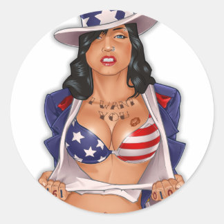 Adesivo Redondo Eu Quero Que Você Fique