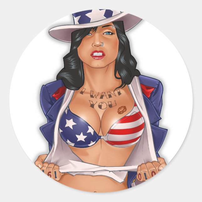 Adesivo Redondo Eu Quero Que Você Fique (Frente)