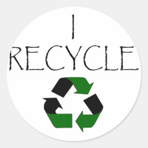 Adesivo Redondo Eu recicl