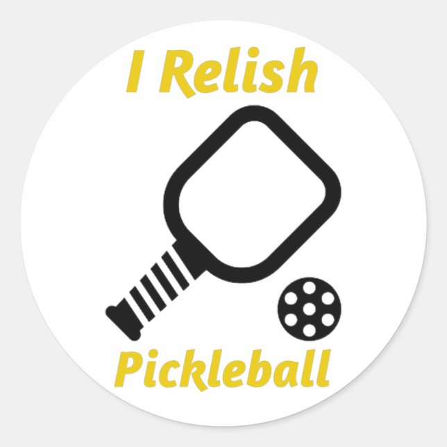 Adesivo Redondo Eu Relaxo Pickleball (Frente)
