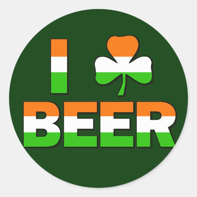 Adesivo Redondo Eu Shamrock Beer! (Frente)