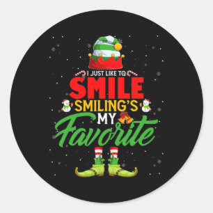 Adesivo Redondo Eu Só Gosto De Sorrir, Sorriso, Minha Christma Fav