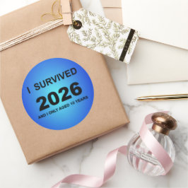 Adesivo Redondo Eu Sobrevivi 2026