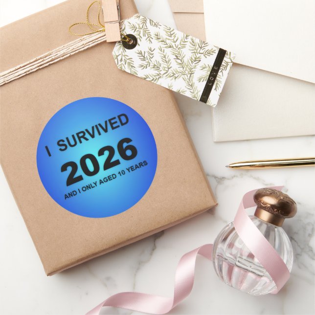 Adesivo Redondo Eu Sobrevivi 2026 (Presentear)