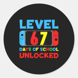 Adesivo Redondo Eu Sobrevivi 67 Dias De Escola Bruh Alunos Seis Se