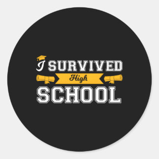 Adesivo Redondo Eu Sobrevivi ao Formando do Segundo grau