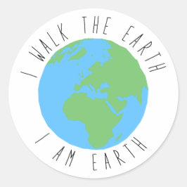 Adesivo Redondo Eu sou a Terra
