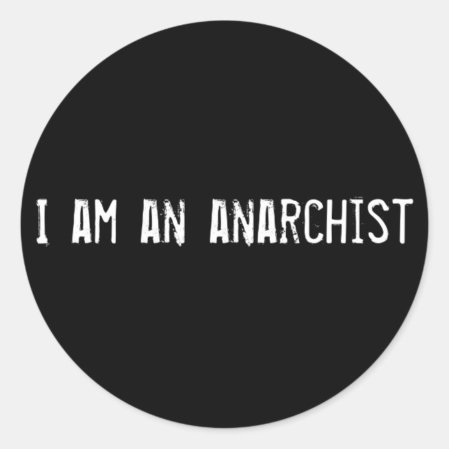 Adesivo Redondo Eu sou anarquista (Frente)