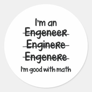 Adesivo Redondo Eu sou bom com matemática