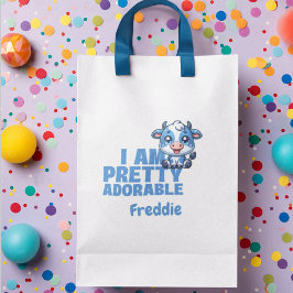Adesivo Redondo Eu sou Bonito Adorável Azul Personalizado