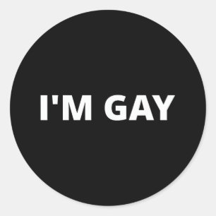 Adesivo Redondo Eu sou gay