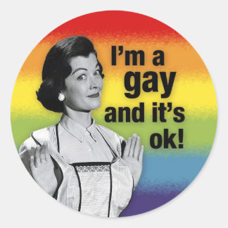 Adesivo Redondo Eu sou GAY - Stickers