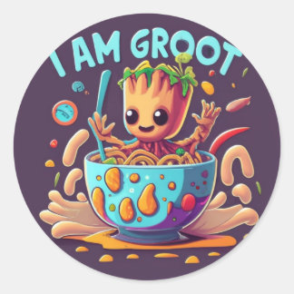 Adesivo Redondo Eu sou Groot