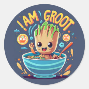 Adesivo Redondo Eu sou Groot