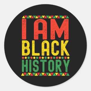 Adesivo Redondo Eu Sou História Negra História Negra Mês África