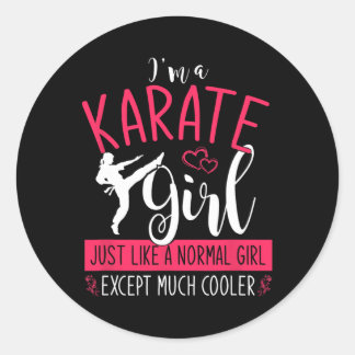 Adesivo Redondo Eu Sou Karate Girl Karate