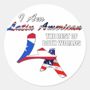 Adesivo Redondo Eu sou latino-americano