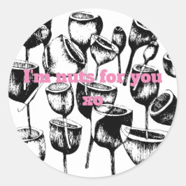 Adesivo Redondo Eu sou loucos para você